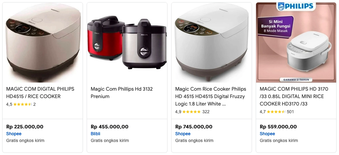 Harga mejikom philips