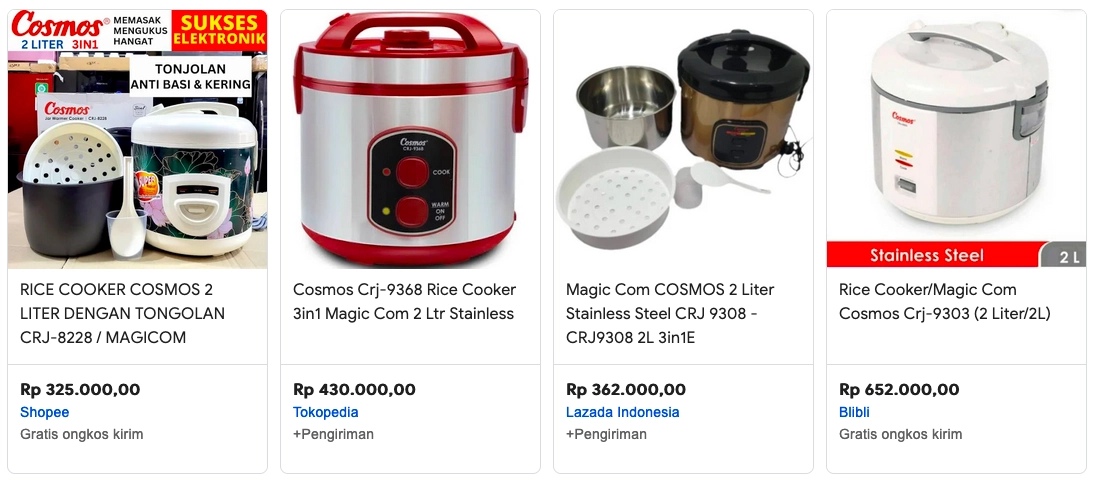 Harga mejikom cosmos 2 liter