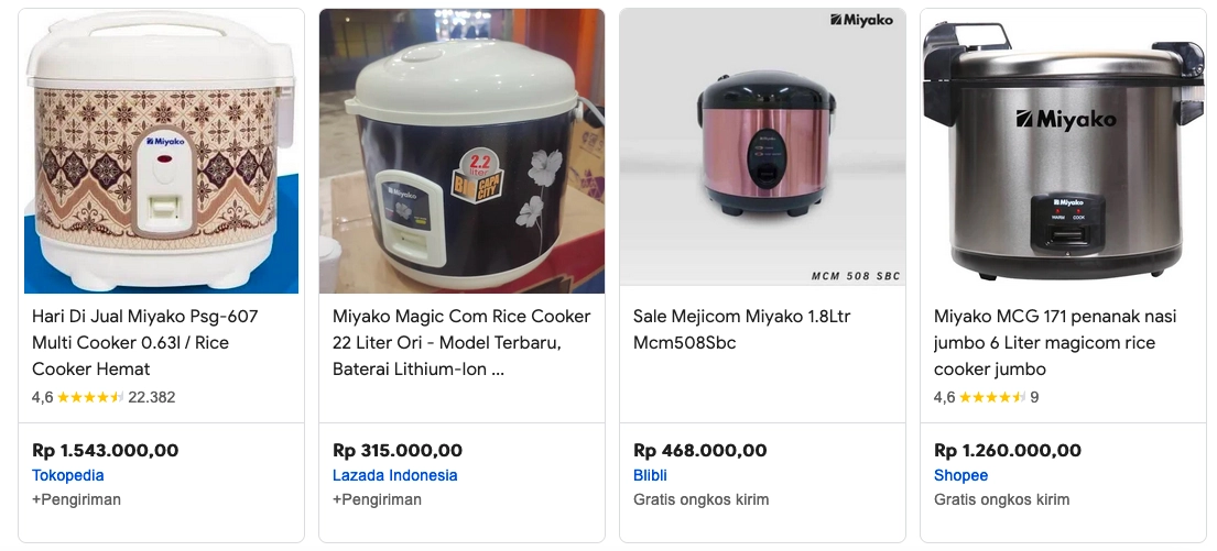 Harga mejikom miyako