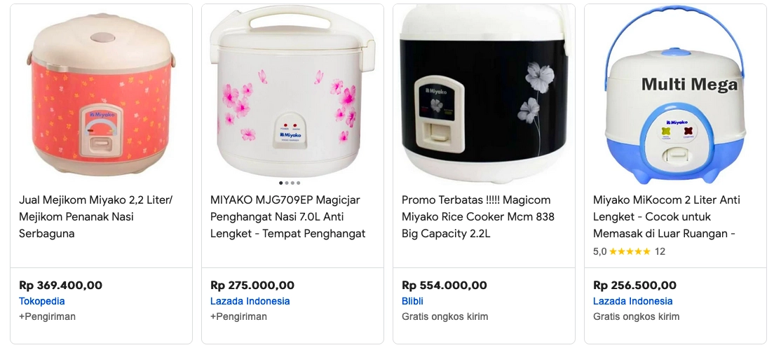 Harga mejikom miyako 2 liter